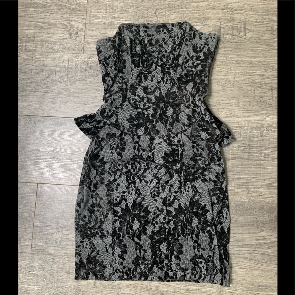 Vintage Betsey Johnson peplum strapless dress